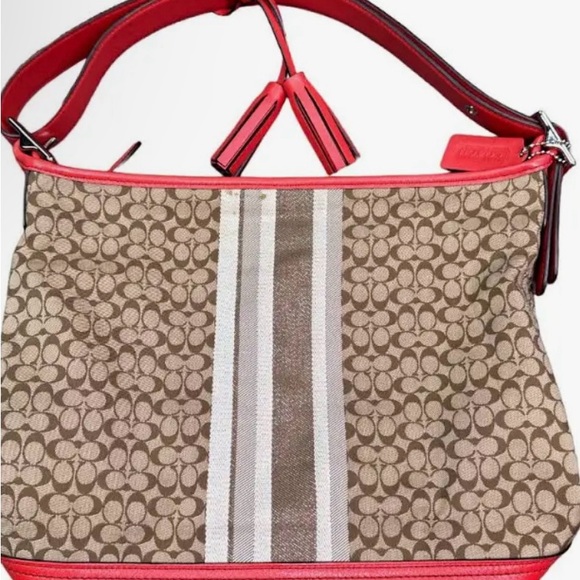 Coach Beige and Orange Shoulder Bag - Picture 5 of 7